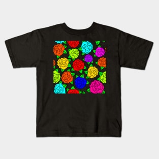 Rainbow Roses Kids T-Shirt